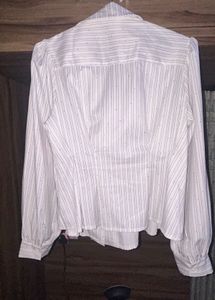 Classic Striped Button-Up Blouse
