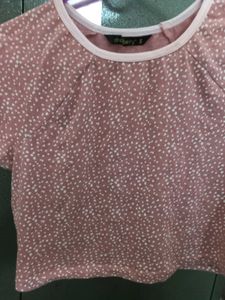 Pink/peach crop top