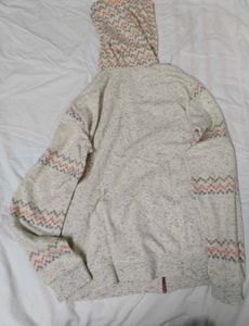 Patterned Zip-Up Hoodie