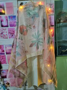indo era organza kurta cotton set