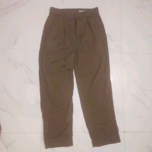 Classic Brown Pleated Trousers
