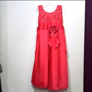 Coral Color Girls Dress