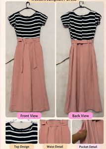 Striped Top &amp; Pink Palazzo Set