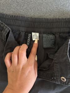 H&amp;M Black Washed Cargo Pants
