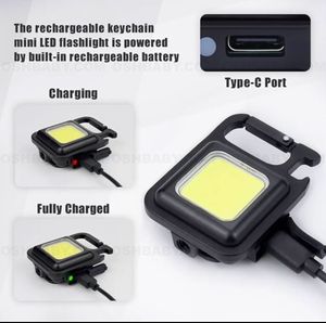 Keychain LED Light With Hook Type C Port
