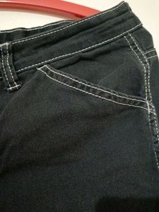 Women's Dark Wash Cargo Jeans