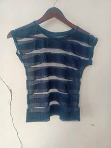 Striped Sheer transperant Top