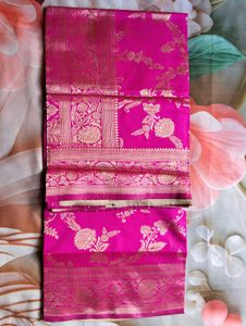 Vibrant Pink Silk Saree