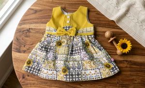 Adorable Yellow Baby Dress with Bow