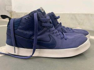 Nike Men's Blue Canvas High-Top Sneakers
