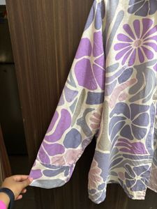 Stylish Floral Print Button-Up Shirt