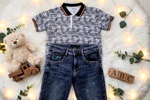 Stylish Boys Polo Shirt &amp; Jeans Outfit