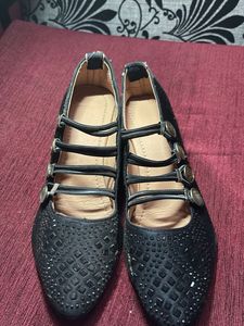 Sparkling Black Ballet heels