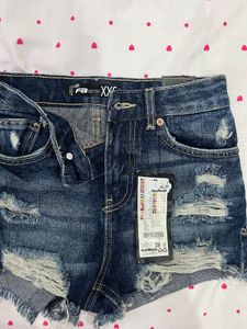 Distressed Denim Shorts