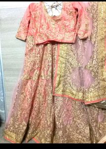 Elegant Peach Embroidered Lehenga Choli