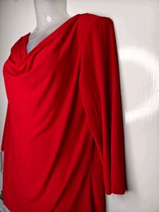 Beautiful Cowl Neck Red Blouse♥️