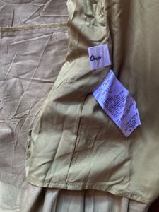 Khaki Pleated Wrap Skirt