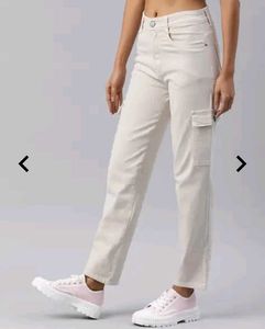 Cream Cargo Pants