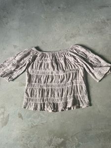 Smocked Square Neck Puff Sleeve Top