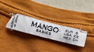 Mango Branded Mustard Casual T-shirt