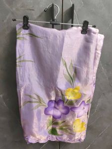 Beautiful Lilac Floral Saree