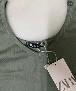 Zara Women's Olive Green Tank Top
