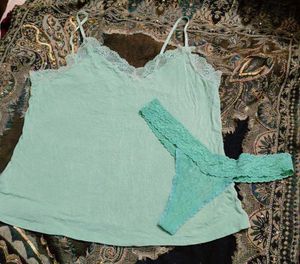 Lace Trim Cami Top with thong