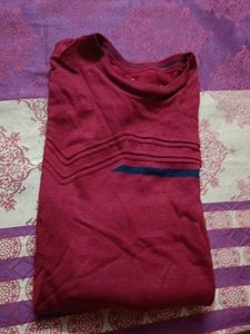 3xl Maroon Striped T-Shirt