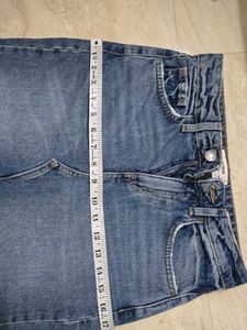y2k Denim Maxi Skirt with Slit