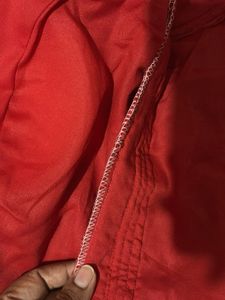 Red Embellished Saree Blouse