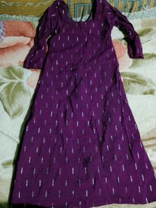Purple Printed Kurta Set with Pants