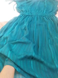 Flowy Teal Midi Dress