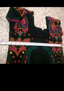 Beautiful Digital Printed Black Kurti