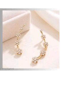 Sparkling Floral Ear Climbers