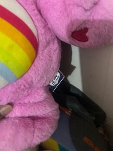 pink Care Bears Cheer Bear plush toy featuring a