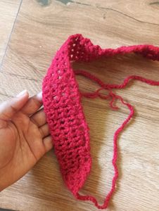Crochet Red Hairband