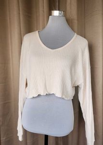 Ribbed Cropped Sweater
