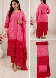 original bandhani cutton suit matiriyal 👗