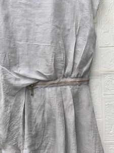 New with tag Korean Elegant Grey Sleeveless Peplum