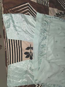 Elegant Light Blue Embroidered Kurta Set