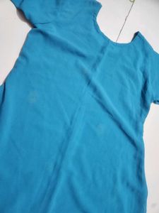 Teal Kurta with Pink Salwar