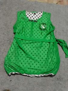 Green Polka Dot Sleeveless Top
