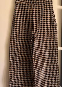 Houndstooth Wide Leg Pants