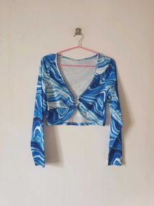 ‼️Price Drop‼️Marble Print Crop Top