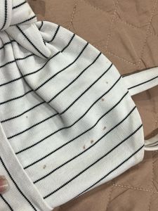 Striped Knot Front Tank Top.