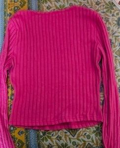 Ribbed Sweetheart Neck Top
