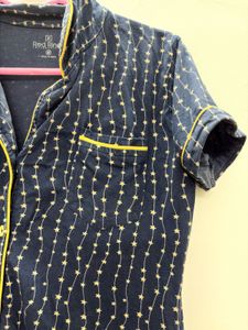 Cozy Blue &amp; White Pinstripe Pajama Set