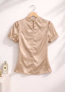 🥂 Champagne Luxe Satin Top — AUTHENTIC MANGO SUIT
