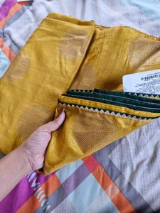 Elegant Mustard Yellow Saree