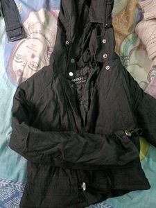 Stylish Black Hooded Jacket